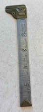 Vintage The RUSTLESS RULE Buffalo NY 6” Aluminum & Brass Caliper Rule Ruler Tool