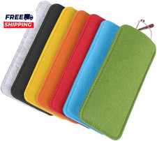 7 Soft Felt Slip in Eyeglass Cases Portable Travel Glasses Pouch for Men Women