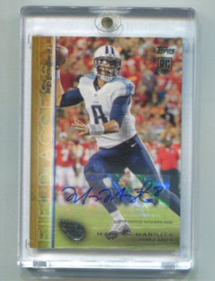 2015 Topps Field Access - MARCUS MARIOTA - Gold Autograph - OREGON HEISMAN /99