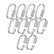 10-Pack Quick Chain Link Connector, M4 304 Stainless Steel Locking Repair Links