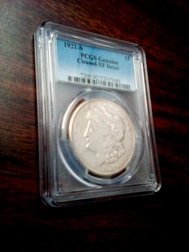 1921-S PCGS Genuine Cleaned-XF Detail $1