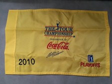 2010 Yellow PGA Tour Event-Used Pin Flag  Autograph 
