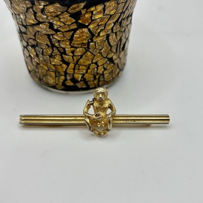 Gold Monkey Money Clip Inappropriate Monkey Funny Clip Antique Or Vintage