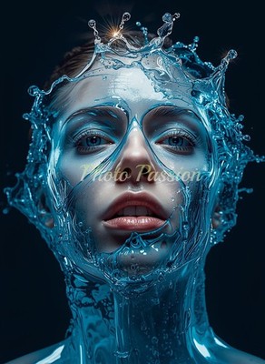 Foto A4 Frau Portrait Modern Malerei Poster Kunstdruck (4122)