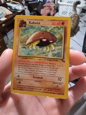 Kabuto 50/62 Fossil W Gold Stamp Wizards Promo Card Pokemon
