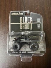 RARE 1:64 GREENLIGHT 1974 FORD F 250 BIGFOOT BLACK BANDIT DIECAST
