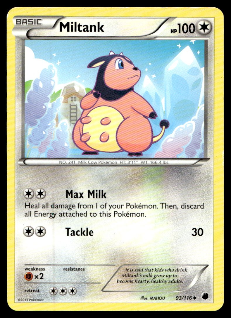 Miltank Plasma Freeze Uncommon 93/116 2013 Pokemon TCG