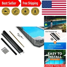 Pool Fence DIY by Life Saver Fencing Section Kit, 4 x 12-Feet, Black