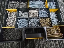 Stanley Screwbox & Assortment Joblot of Self Drilling Screws - see description