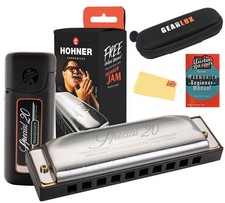 Hohner Special 20 Harmonica - Key of C Bundle with Zip Case, Instructional Manua