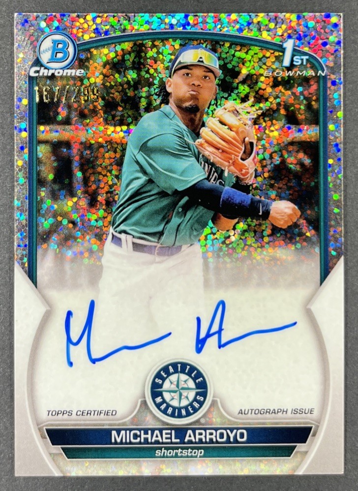 2023 Bowman Chrome - Michael Arroyo 1st Bowman Autograph Silver Speckle /299