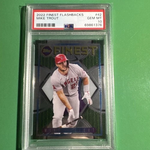 2022 Topps Finest Flashbacks - #42 Mike Trout PSA 10