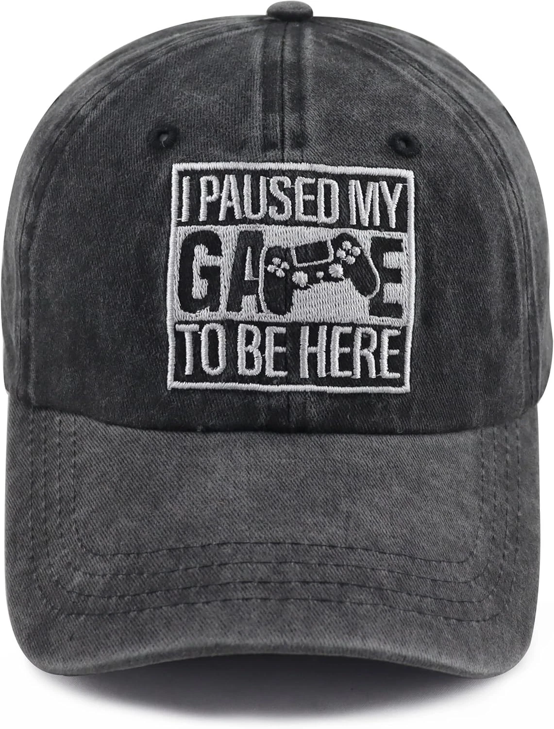 I Paused My Game Cotton Adjustable Gamer Baseball Cap