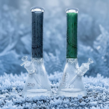15" Super Thick Color Sandblasted 50mm Bong Pounder Beaker Hookah Water Pipe