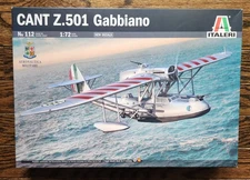 Italeri CANT Z.501 Gabbiano 1:72 Scale Plastic Model Kit- Open Box/Sealed Parts
