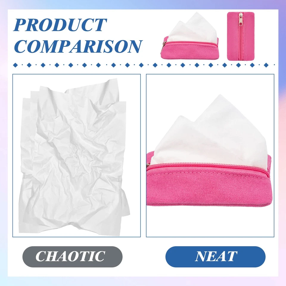 Porta Pañuelos de Bolsillo, 6 Paquetes Porta Pañuelos para Cartera, Pañuelo de Viaje Reutilizable... Foto 2 de 4