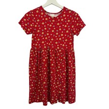 Vintage Hanna Andersson Floral Print Skater Dress Size 130