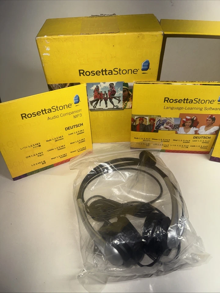 Rosetta Stone German Deutsch Version Level 1-5 (5) Disc Set + Digital +  Headset - Image 2 of 3