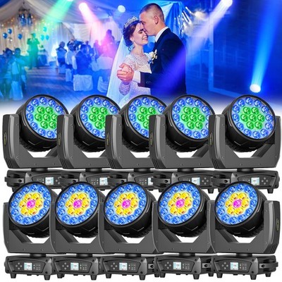 10 PACKS Beam 380W RGBW Moving Head Light Wash Zoom Stage Light DJ for Disco Bar