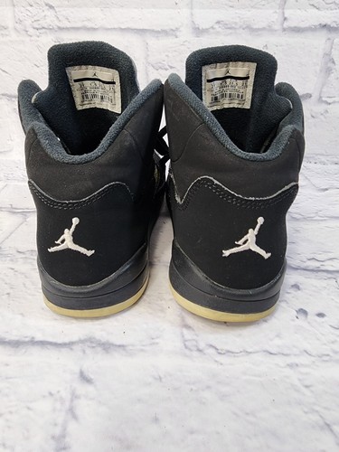Nike Air Jordan Retro V 5 Black Metallic Youth Size 2Y Walking Shoes 440889-003 - Picture 5 of 10
