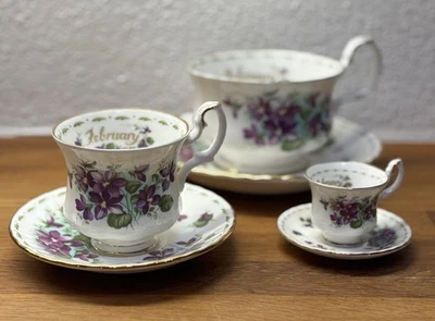 Royal Albert Flower of The Month Sammelgedeck Tasse Untertasse February - Bild 1 von 4