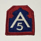 WW2 US 5th Army A-5 Division Shoulder Unit Military Uniform Patch WWII