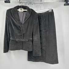 Handmacher Vintage 70s Corduroy Skirt Suit Womens Size 8 Academia Retro Indie