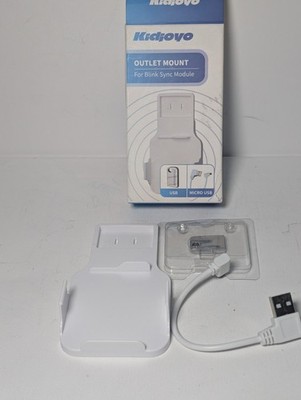 Kidiovo Outlet Mount for Blink Sync Module w USB Cable White Open Box