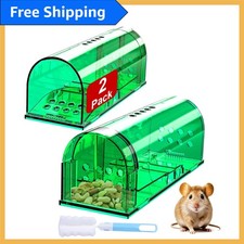 2 Pack Live Mouse Traps - Safe for Kids & Pets, Reusable and Easy Maintenance
