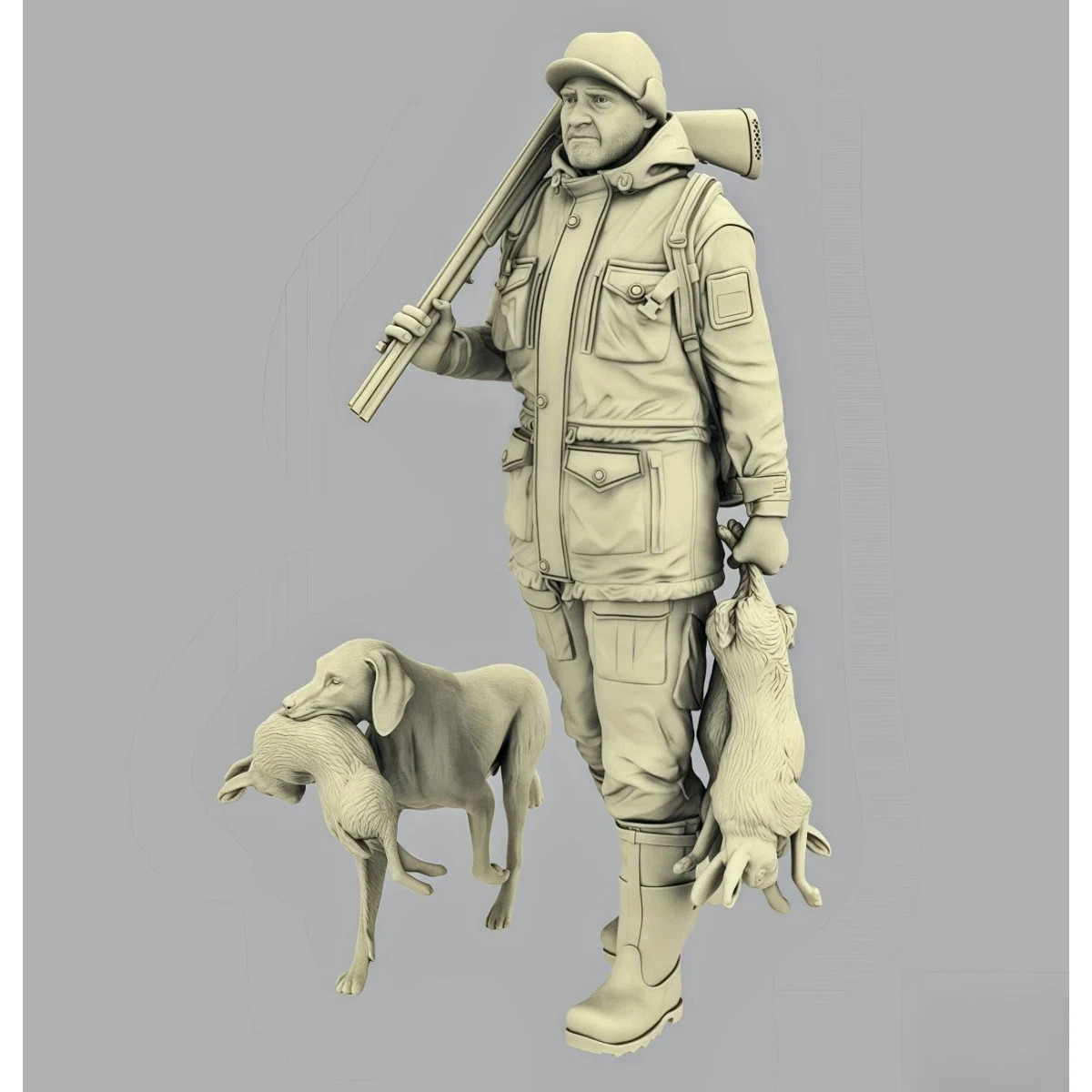 1/35 Scale Unpainted Modern Hunter Resin Model Kit – Unassembled