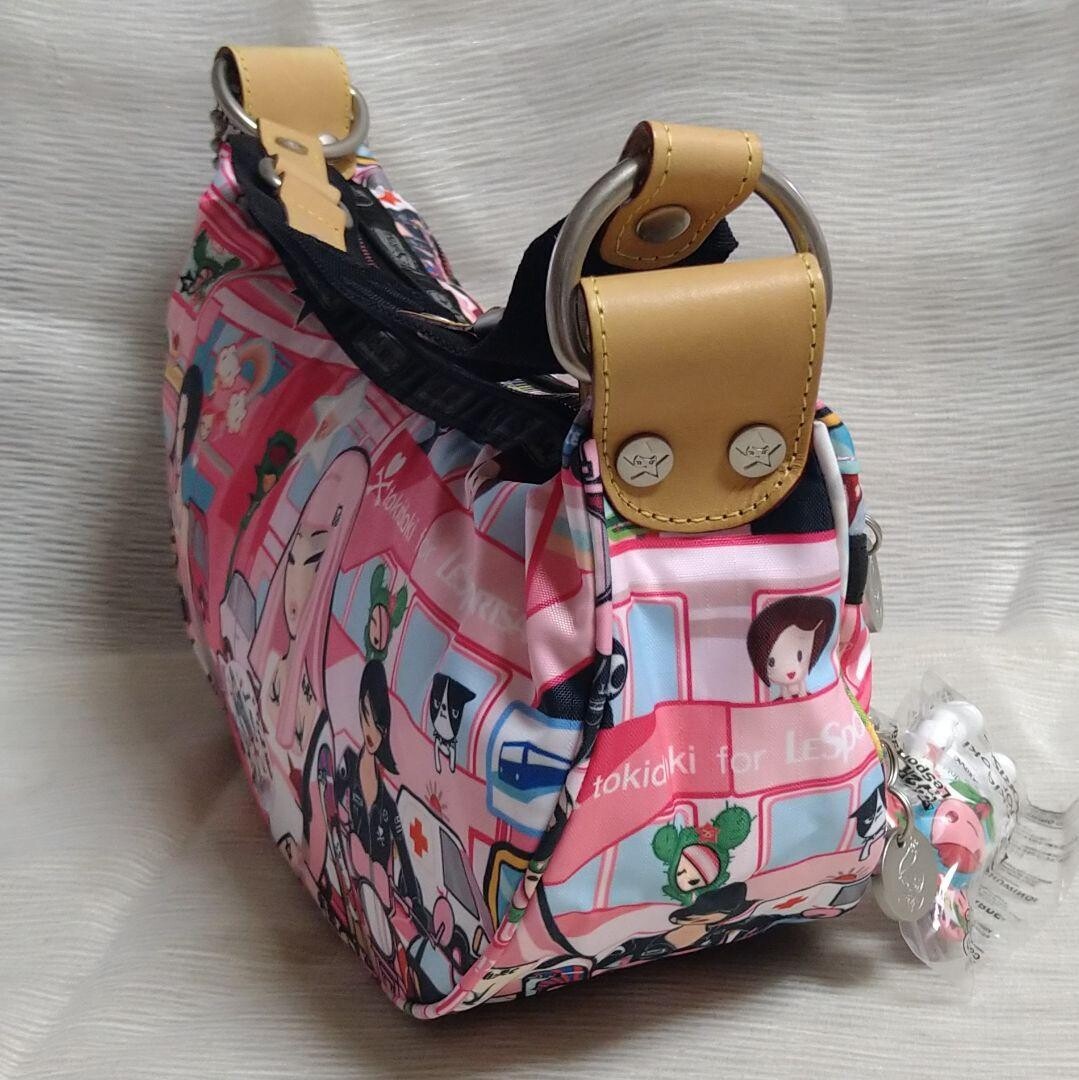 LeSportsac tokidoki Citta Rosa Hobo Shoulder Bag Nylon Pink Charm Women image 3