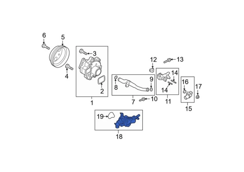MAZDA Genuine Engine Water Valve PYFD-15-16ZA for CX-3 CX-5 CX-30 Mazda3/6 JDM - Imagem 2 de 4