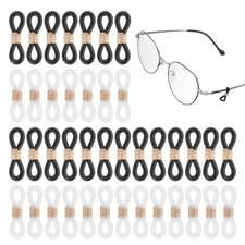50 Pack Eyeglass Chain Connector for Sunglasses, Rose Gold Metal Spring