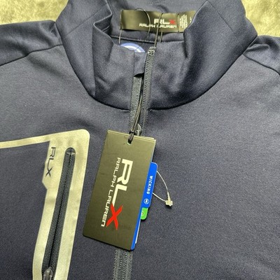 RLX Ralph Lauren Pullover Men's L Blue 1/4 Q Zip Luxury