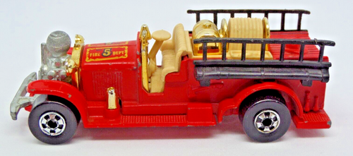 Hot Wheels Old Number 5 Fire Truck 1980 NICE Hong Kong Larry Wood - LOOSE - Picture 8 of 12