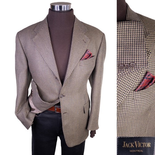 JACK VICTOR Mens Blazer Sport Coat Casual Jacket Size 42S Wool Suit Three Button