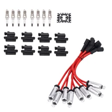 Ignition Coil & Spark Plug & Wire Set For GMC Envoy V8 03 For Chevrolet Suburban