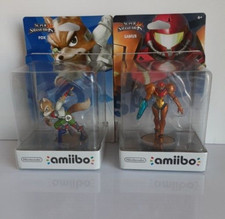 Nintendo Super Smash Bros. Series Fox Amiibo & Samus Amiibo Figure Open Box