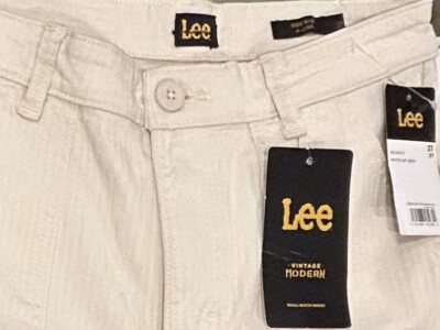 Lee Vintage Modern Nwt Vintage Ivory High Cropped Wide Leg Jeans