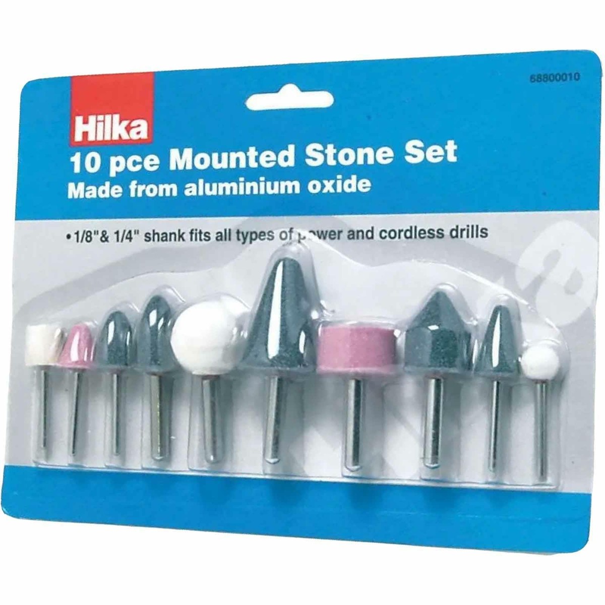 10-Piece Mounted Stone Drill Bit Set For Rotary Tools - Grind & Polish Metal, Plastic, Stone 10 thumbnail image