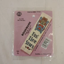 NMI Needle Magic Counted Cross Stitch “ Bed Time Story “ Bookmark Kit  #1820 Vtg