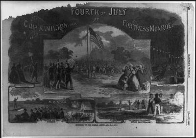 Photo:4th of July,Camp Hamilton,Fortress Monroe,VA,fireworks - Main Image