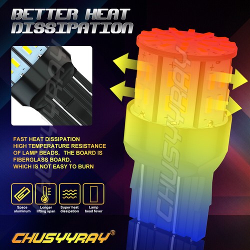 For Mitsubishi Outlander ES LS T20 21 Led White Reverse Light Bulbs 2Pcs - Picture 3 of 10