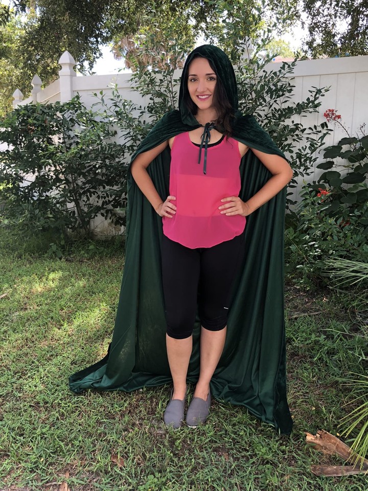 Full Length Hooded Cloak Christmas Halloween Cosplay Costume Cape, US M