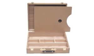 Details About Artist Paint Sketch Box With Wooden Palette Brand New