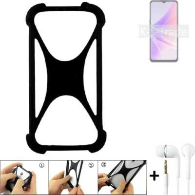 Schutzring für Oppo A77 5G Silikoncase + headphones Softcase Bumper Schutz Hül