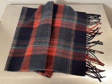 Ralph Lauren Polo Made In Scotland Lambswool Plaid Scarf