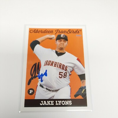 2019 Jake Lyons Aberdeen Ironbirds Orioles Autographed Baseball Card
