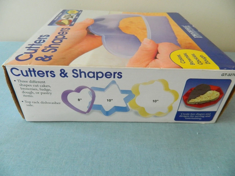 Cake Dough Cutters & Shapers Plastic Heart Star Flower Shapes 8" & 10" - Image 2 of 4