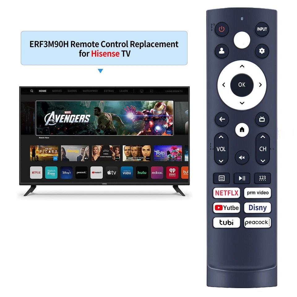 Mando a distancia infrarrojo ERF3M90H para Hisense TV 50U6H 55U6H 65U6H 75U6H 55U7G Foto 2 de 4